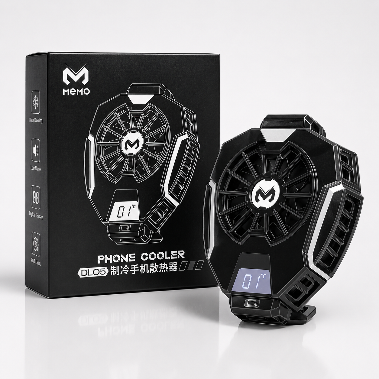 REVOULT MEMO 2 Phone Cooler DL05 – Portable Mobile Cooling Fan for Gaming & Fast Heat Dissipation