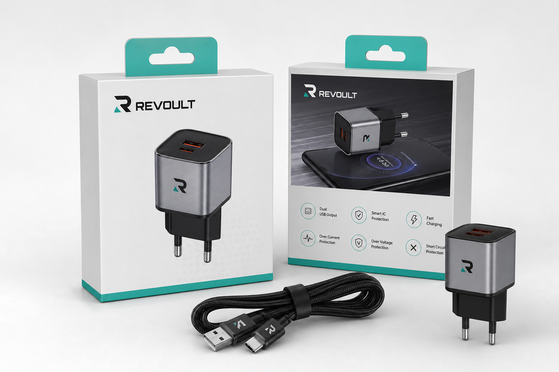 REVOULT 45W Dual Port Fast Charger (USB + Type-C)