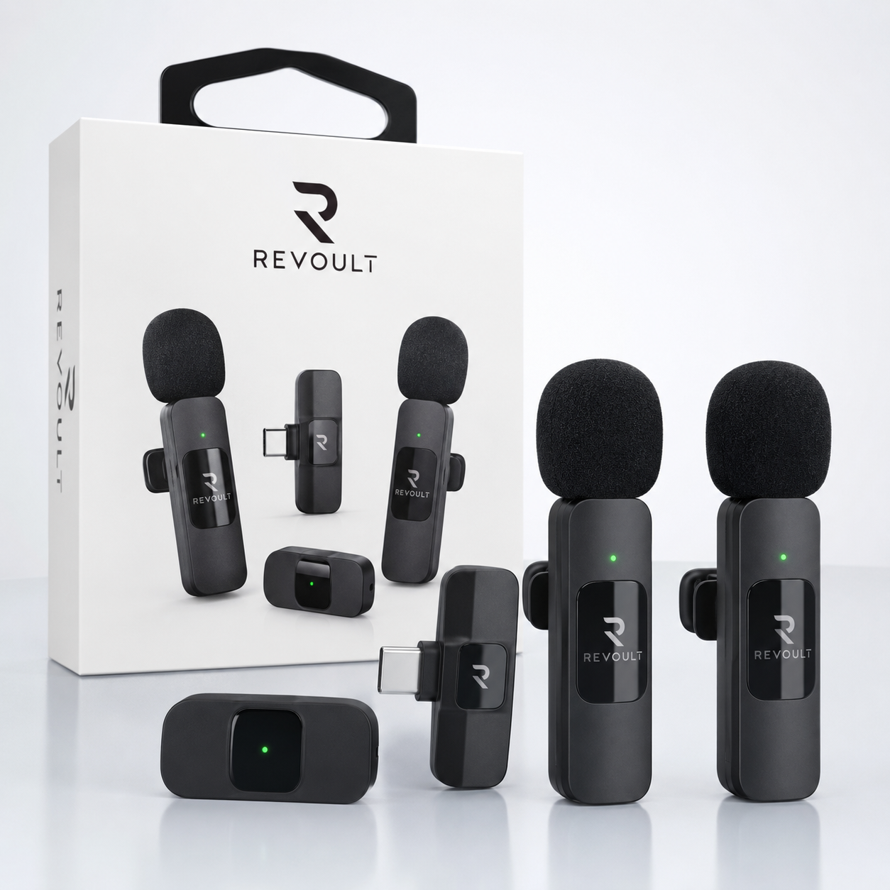 REVOULT K9 Dual Wireless Microphone – Type-C Receiver