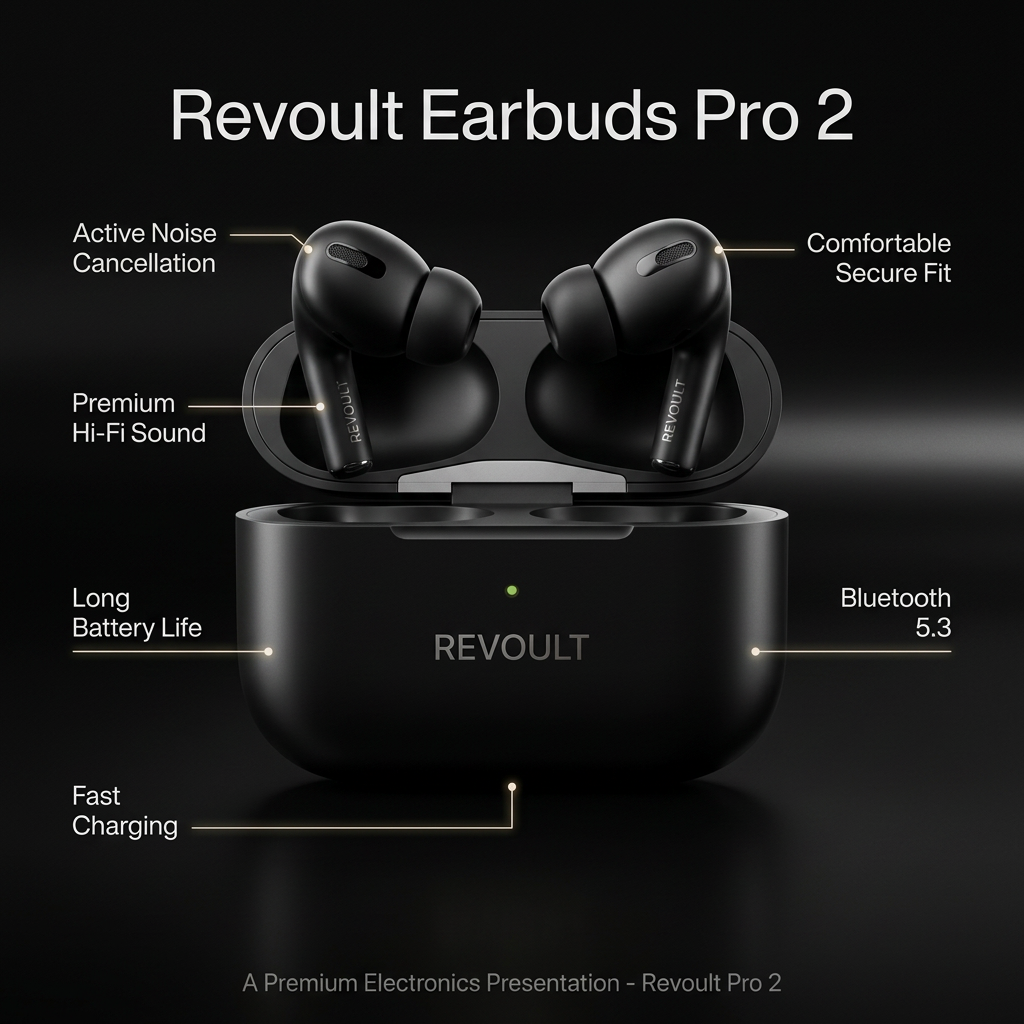 REVOULT Earbuds Pro 2 Buzzer Edition – Premium Quality Wireless Charging Earbuds