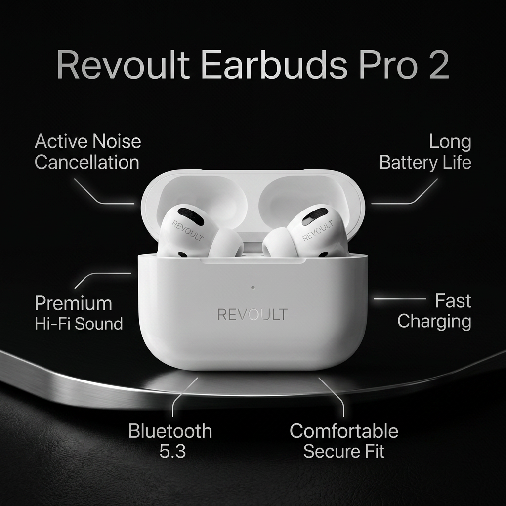REVOULT Earbuds Pro 2 Buzzer Edition – Premium Quality Wireless Charging Earbuds